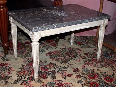 Lot 286 - Louis XVI Style Marble Top Painted Low Table