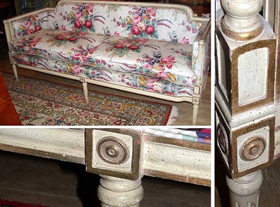 Lot 282 - Louis XVI Style Painted and Parcel Gilt...