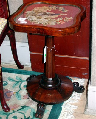 Lot 375 - William IV Needlepoint Top Mahogany Low Table