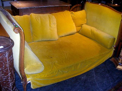 Lot 173 - Louis XV Walnut Daybed Each outward scrolling...