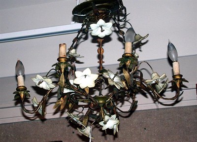 Lot 380 - Louis XV Style Gilt-Metal and Glass Six-Light...