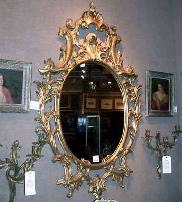 Lot 398 - Rococo Style Gilt-Wood Mirror