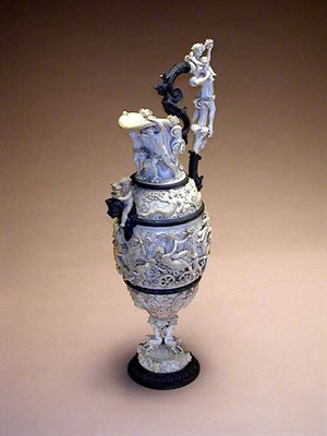 Lot 470 - Continental Silver Mounted Ivory Ewer...