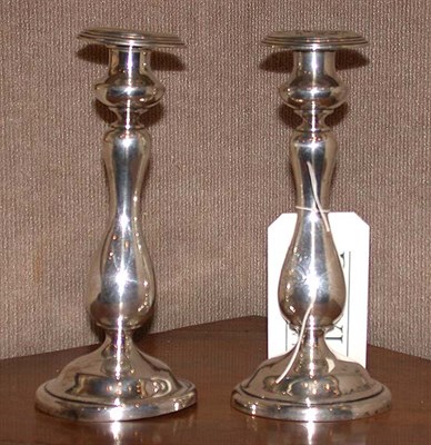 Lot 260 - Pair of Sterling Silver Candlesticks Weighted.