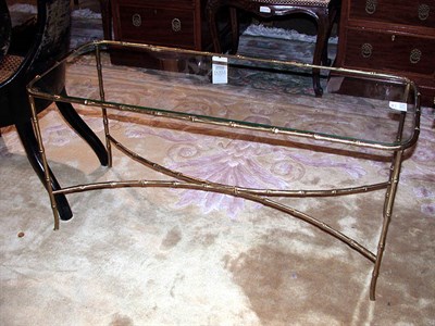 Lot 452 - Regency Style Gilt-Metal and Glass Low Table