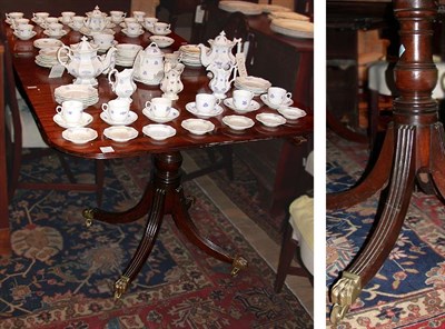 Lot 100 - George III Mahogany Double-Pedestal Dining...