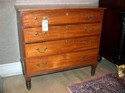 Lot 281 - Classical Maple Chest of Drawers The...