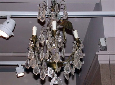 Lot 443 - Louis XV Style Patinated-Metal Six-Light...