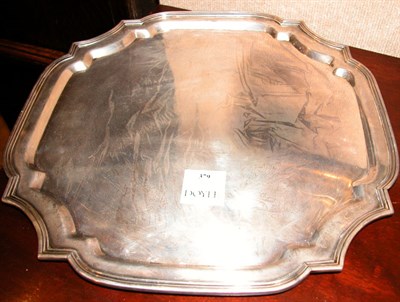 Lot 379 - Sterling Silver Salver Approximately 45 ounces.
