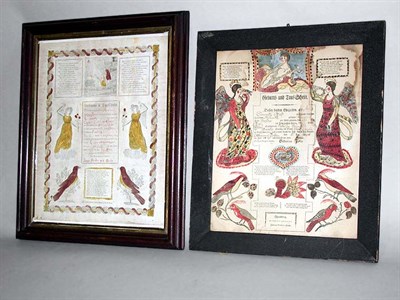 Lot 99 - Two Printed Geburts und Taufscheins...
