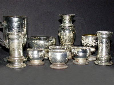Lot 311 - Group of Ten Mercury Glass Table Articles...