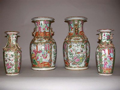 Lot 268 - Two Pairs of Chinese Export Famille Rose...