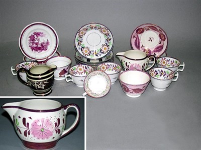Lot 250 - Miscellaneous Group of Pink Lustreware Table...