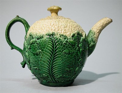 Lot 258 - English Creamware Cauliflower Teapot Late 18th...