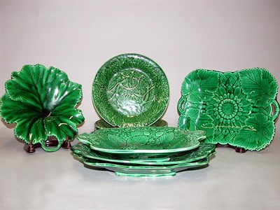 Lot 128 - Group of Majolica Plates and Serving Dishes...