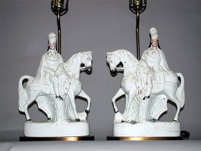 Lot 156 - Pair of Staffordshire Pottery Figures Each...