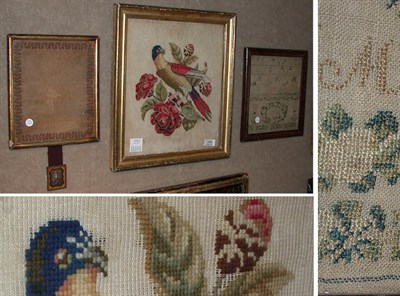 Lot 178 - Group of Three Needlework Pictures One wrought...