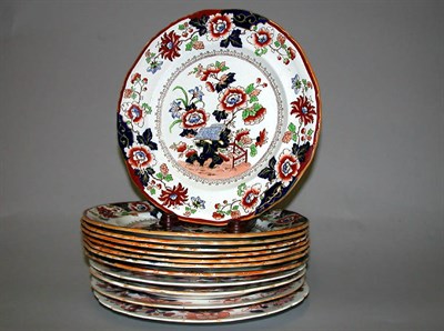 Lot 121 - Group of Twelve English Pottery Plates In two...
