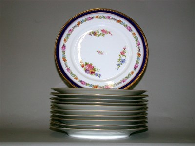 Lot 298 - Set of Eleven Limoges Porcelain Gilt-Decorated...