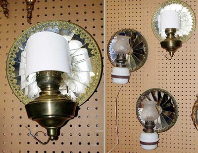 Lot 144 - Group of Three Mirror Backed Fluid Lamp...