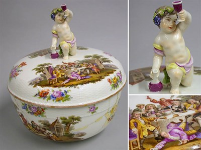 Lot 650 - KPM Porcelain Covered Tureen With bacchanalian...