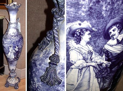 Lot 729 - Royal Bonn Blue and White Porcelain Urn...