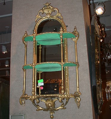 Lot 404 - Louis XV Style Parcel Gilt Hanging Shelf