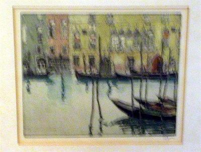 Lot 82 - Hans Figura [VENICE] Color etching and...