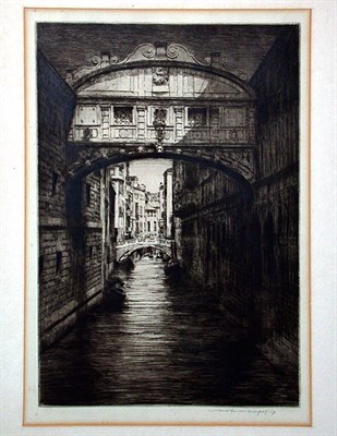Lot 239 - Mortimer Menpes BRIDGE OF SIGHS Etching and...