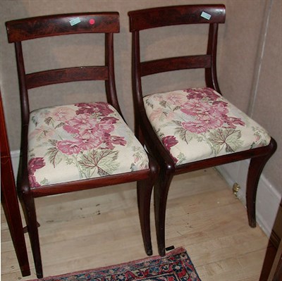 Lot 191 - Set of Six Classical Mahogany Side Chairs Each...