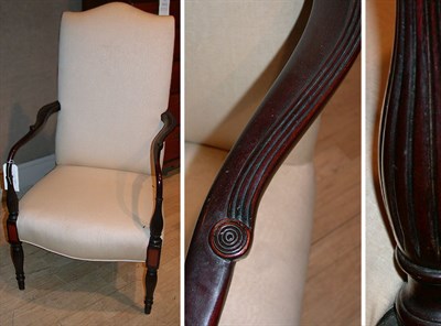 Lot 196 - Federal Style Inlaid Mahogany Lolling Chair