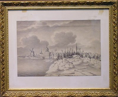 Lot 12 - Dutch School 19th Century CITY BY THE WATER...