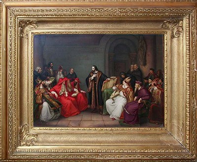Lot 127 - KPM Porcelain Plaque Depicting the trial of...