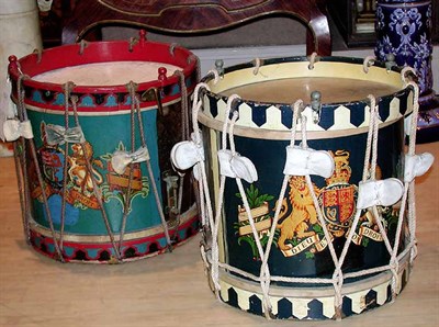Lot 349 - Two English Regimental Drums Henry Potter & Co....