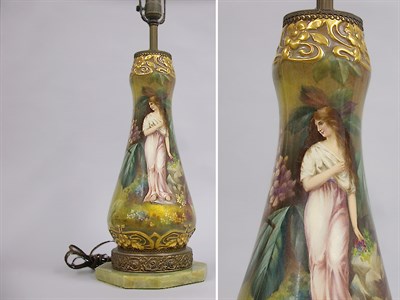 Lot 717 - Continental Porcelain Vase Decorated with a...