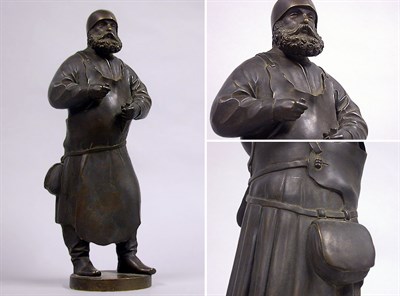 Lot 708 - Bronze Figure of a Blacksmith Signed Proebes,...