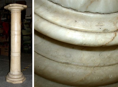 Lot 630 - Classical Style Alabaster Columnar Pedestal...