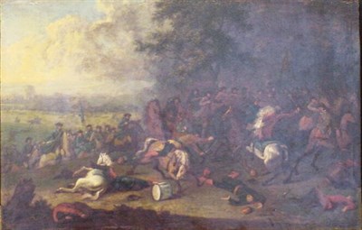 Lot 61 - Circle of Frans vander Muelen CAVALRY SKIRMISH...