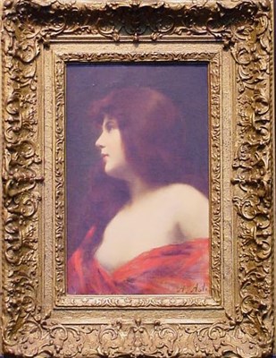 Lot 7 - Angelo Asti French, 1847-1903 AUBURN HAIRED...