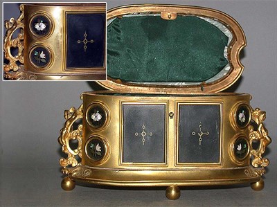 Lot 145 - Napoleon III Gilt-Bronze Casket Inset with...