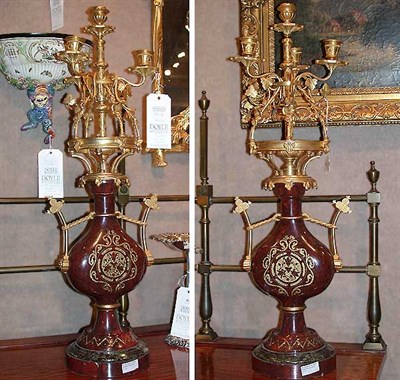 Lot 316 - Pair of Aesthetic Movement Gilt-Bronze and...