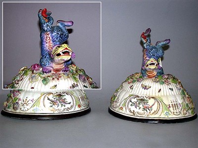 Lot 591 - Pair of Continental Porcelain Wall Brackets...