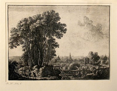 Lot 257 - Gillis Neyts LANDSCAPE WITH A HORSEMAN AND...