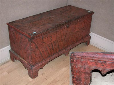 Lot 219 - Painted Blanket Chest In red with black...