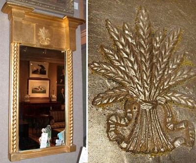 Lot 247 - Classical Gilt-Wood Mirror The frieze set with...