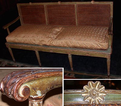 Lot 261 - Italian Neoclassical Parcel Gilt Painted and...
