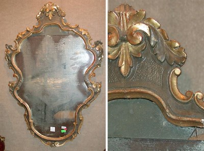 Lot 277 - Rococo Style Painted and Parcel Gilt Mirror