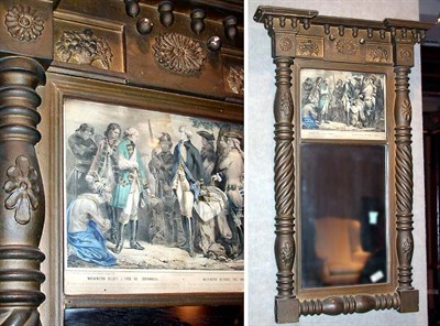 Lot 197 - Classical Painted Wood Mirror The frieze set...