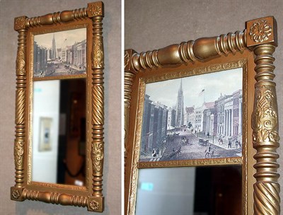 Lot 98 - Classical Gilt-Wood Mirror The frieze set with...