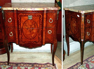 Lot 496 - Transitional Louis XV/XVI Style Marble Top...